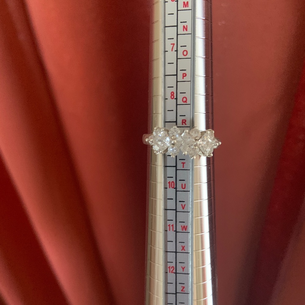 Diamonique And Sterling Silver Ring - image 2